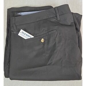 Old Navy Chino Dress Pants Mens 44x34 Black Built In‎ Flex Straight Leg NEW